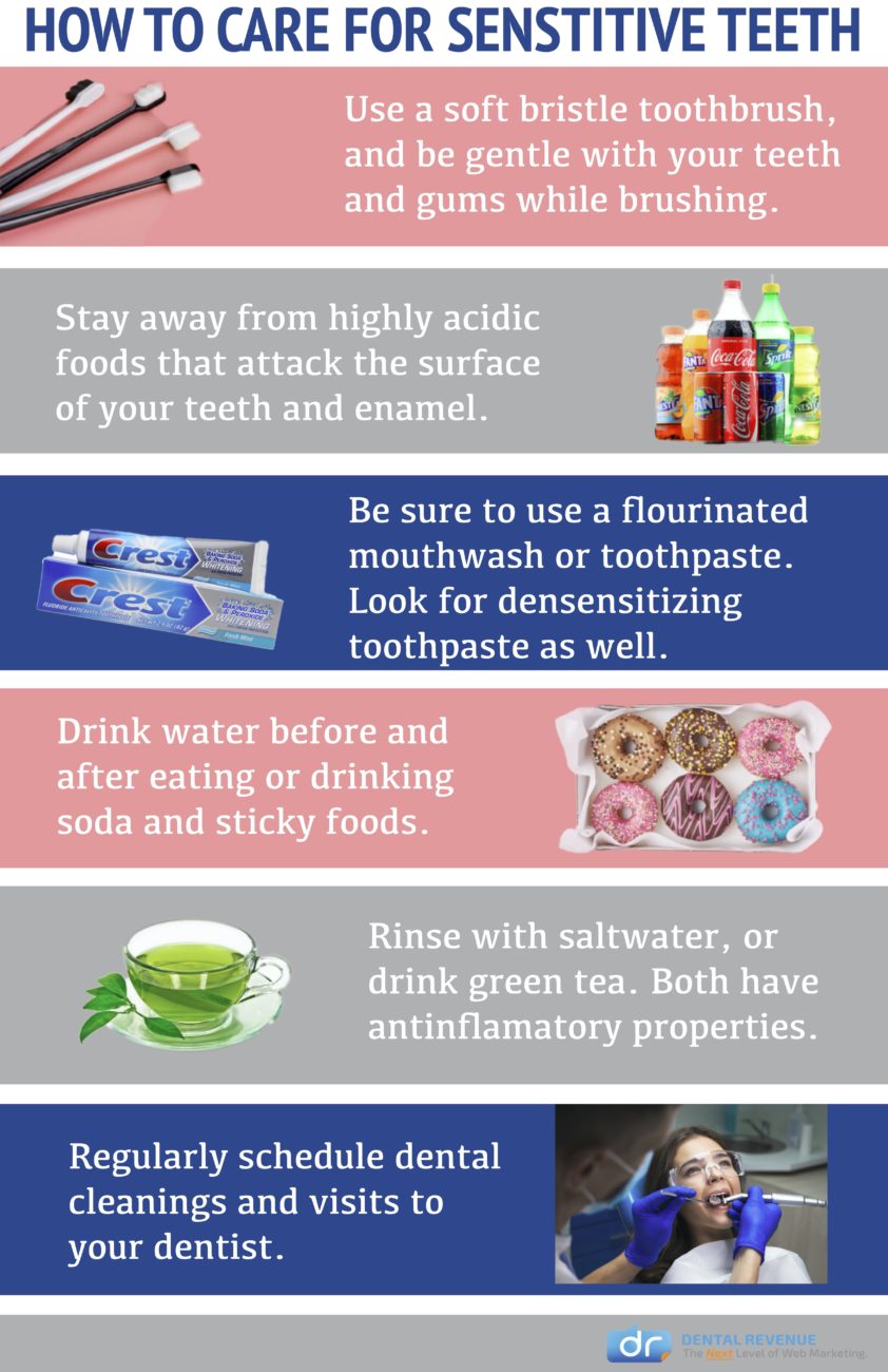 how to care for sensitive teeth infographic